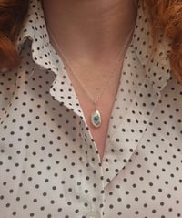 Image 10 of Ready to ship! 'Azure Shimmer' Sterling Silver Necklace 