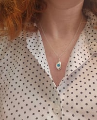 Image 1 of Ready to ship! 'Azure Shimmer' Sterling Silver Necklace 