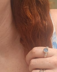Image 19 of Ready to ship! UK ring size R and US size 9 Cornish Seaglass and sparkly Cubic Zirconia Ring