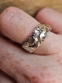Image 2 of Ready to ship! Chunky Sterling Silver ring with Gems