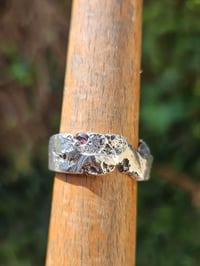 Image 3 of Ready to ship! Chunky Sterling Silver ring with Gems