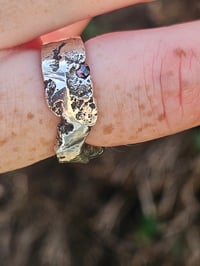 Image 5 of Ready to ship! Chunky Sterling Silver ring with Gems