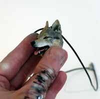 Image 1 of Happy wolf dog pendant/Colgante perro lobo feliz