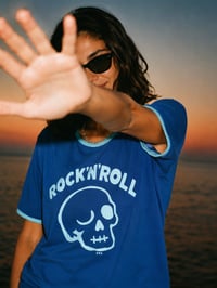 Image 2 of CAMISETA UNISEX ROCK&ROLL AZUL