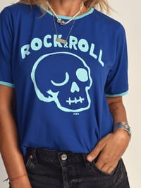 Image 3 of CAMISETA UNISEX ROCK&ROLL AZUL