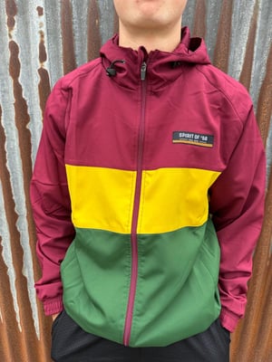 Image of Spirit of 58’ Ripstop Anorak in Maroon, Yellow and Green