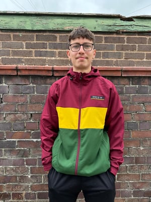 Image of Spirit of 58’ Ripstop Anorak in Maroon, Yellow and Green