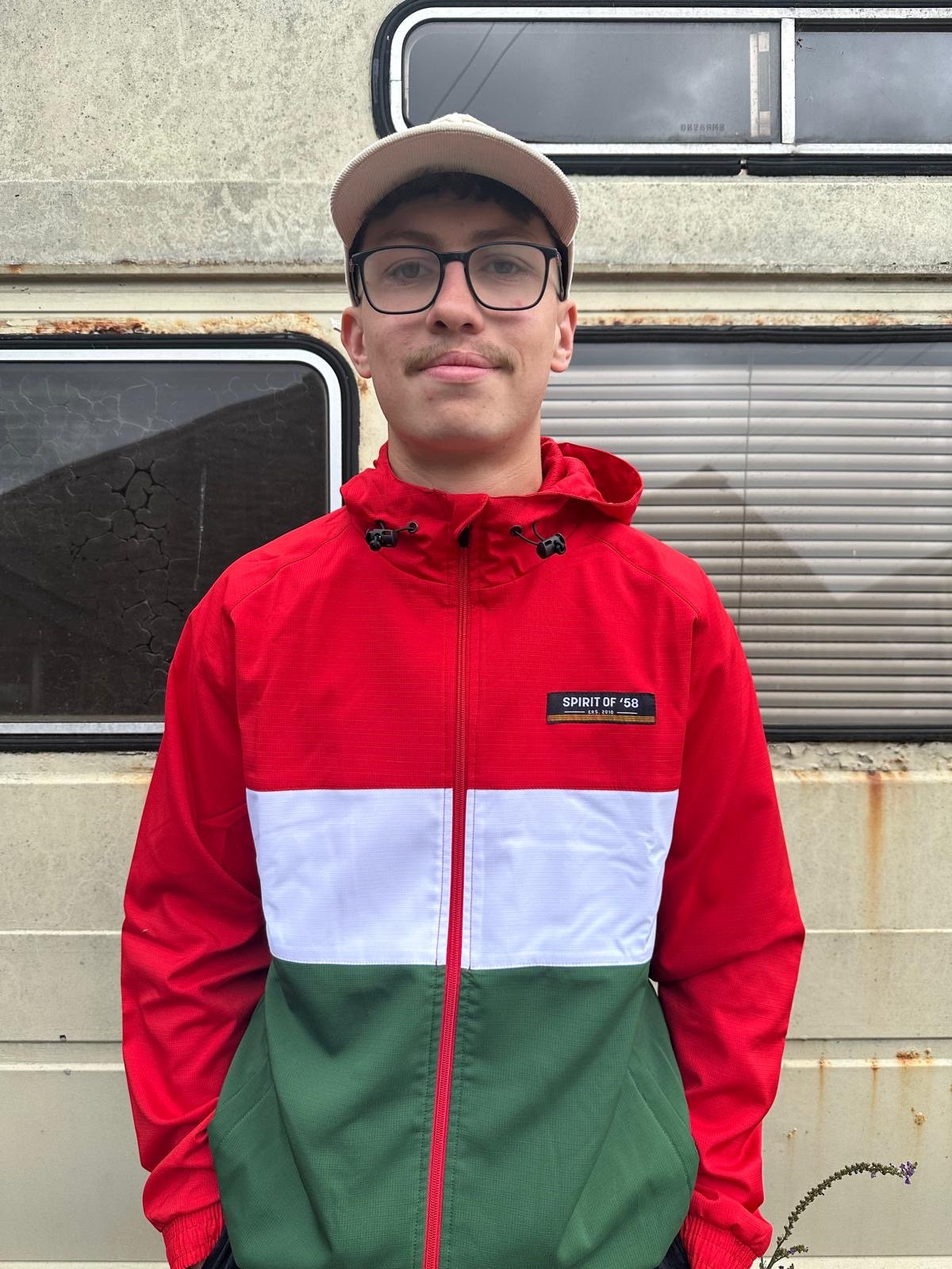 Image of Spirit of 58’ Ripstop Anorak in Red, White and Green