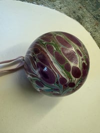 Image 4 of Large Luxury hand marbled Bauble (second quality) - no.1