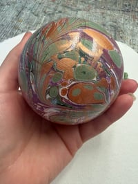 Image 5 of Large Luxury hand marbled Bauble (second quality) - no.2