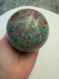 Image 2 of Large Luxury hand marbled Bauble (second quality) - no.3