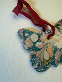 Image 2 of One-of a-kind Hand Marbled Ceramic Butterfly - 1 of 5 