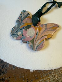 Image 2 of One-of a-kind Hand Marbled Ceramic Butterfly - 2 of 5 