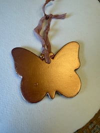 Image 3 of One-of a-kind Hand Marbled Ceramic Butterfly - 3 of 5 