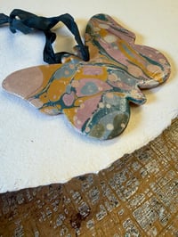 Image 4 of One-of a-kind Hand Marbled Ceramic Butterfly - 4 of 5 