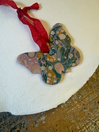 Image 2 of One-of a-kind Hand Marbled Ceramic Butterfly - 5 of 5 