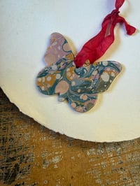 Image 3 of One-of a-kind Hand Marbled Ceramic Butterfly - 5 of 5 
