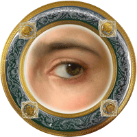 Image 1 of Lover 's  eye - Pardo -  Fine China Plate - #0780