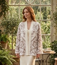 Image 1 of Upcycled Lace Kimono 