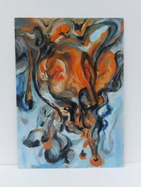 Image 1 of Instability in Orange and Blue - original oil painting