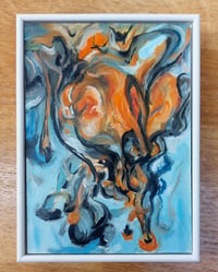 Image 3 of Instability in Orange and Blue - original oil painting