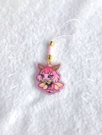 Image 3 of Chibi Moth Phone Charm and Keychain