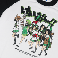 Image 2 of K-ON FANETO - RAGLAN TEE (BLACK WHITE) 