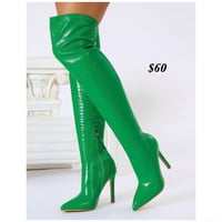 Green Thigh High Boots
