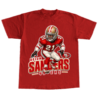  "Deion Sanders" By Culture Classics in Red T Shirt 