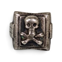 Image 1 of Vintage Art Deco Skull 'n' Bones Ring, c. 1930s