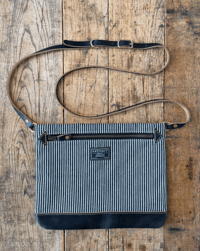 Image 1 of Small Crossbody Bag in Hickory Stripe