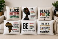 Black Culture & Pride Decorative Pillows – 18" x 18"
