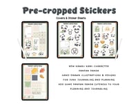 Image 2 of Kawaii Panda GoodNotes iPad Sticker Bundle/Digital Sticky Notes
