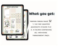 Image 3 of Kawaii Panda GoodNotes iPad Sticker Bundle/Digital Sticky Notes