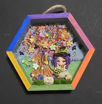 Image 6 of Witchy kind of Fall mixed media painted shadowbox