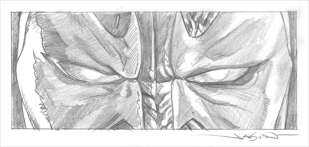 "Meteor Shit" - 6.75" x 2.75"  original pencil drawing