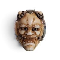Image 1 of Vintage Carved Bone Hannya (Oni) Ring, c. 30s-50s