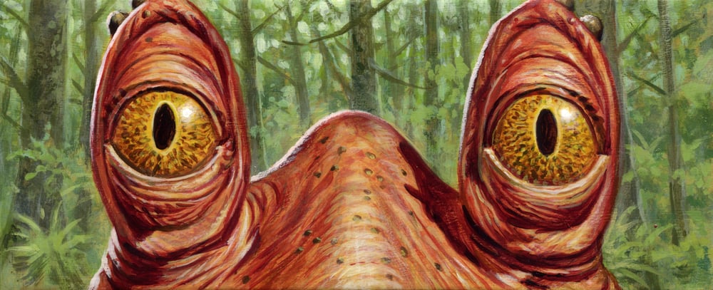 "Jar Jar Binks: The Gungan Guide" - 9" x 5"  limited edition AP gicleé