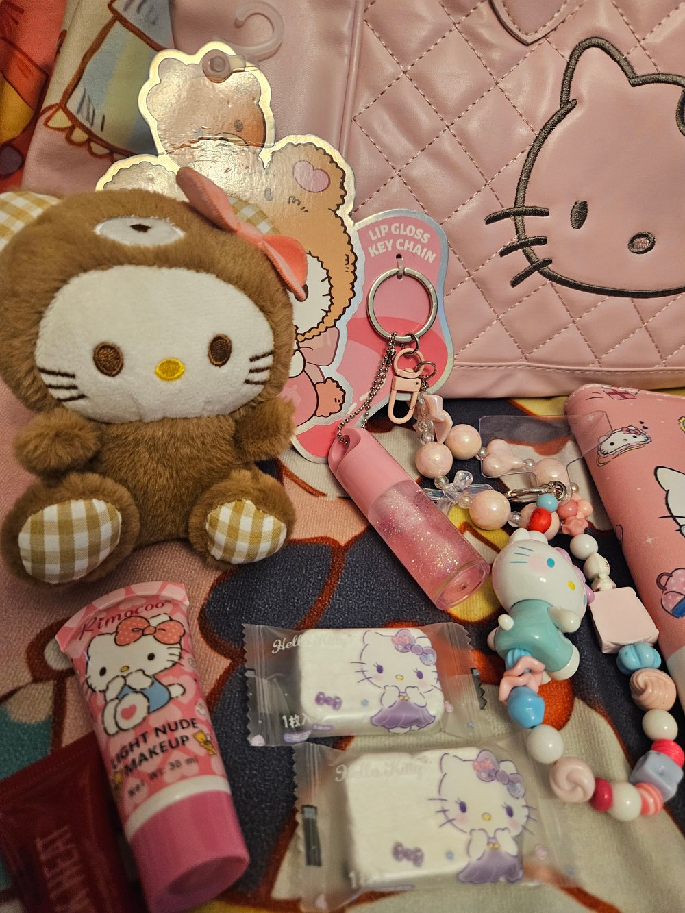 Image of Hello Kitty Pink Leather Bag Bundle 