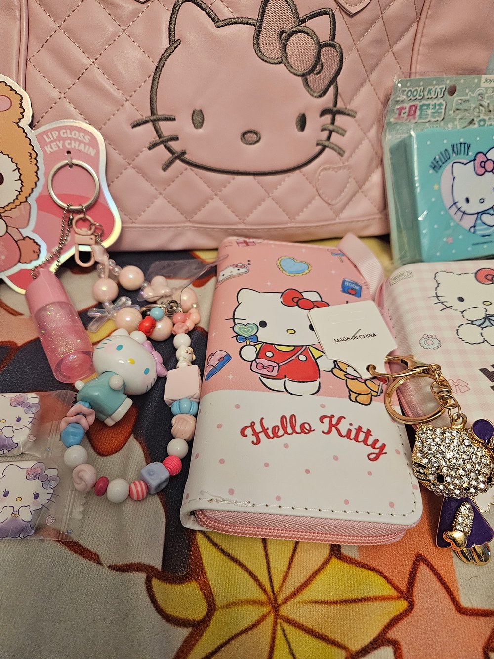 Image of Hello Kitty Pink Leather Bag Bundle 