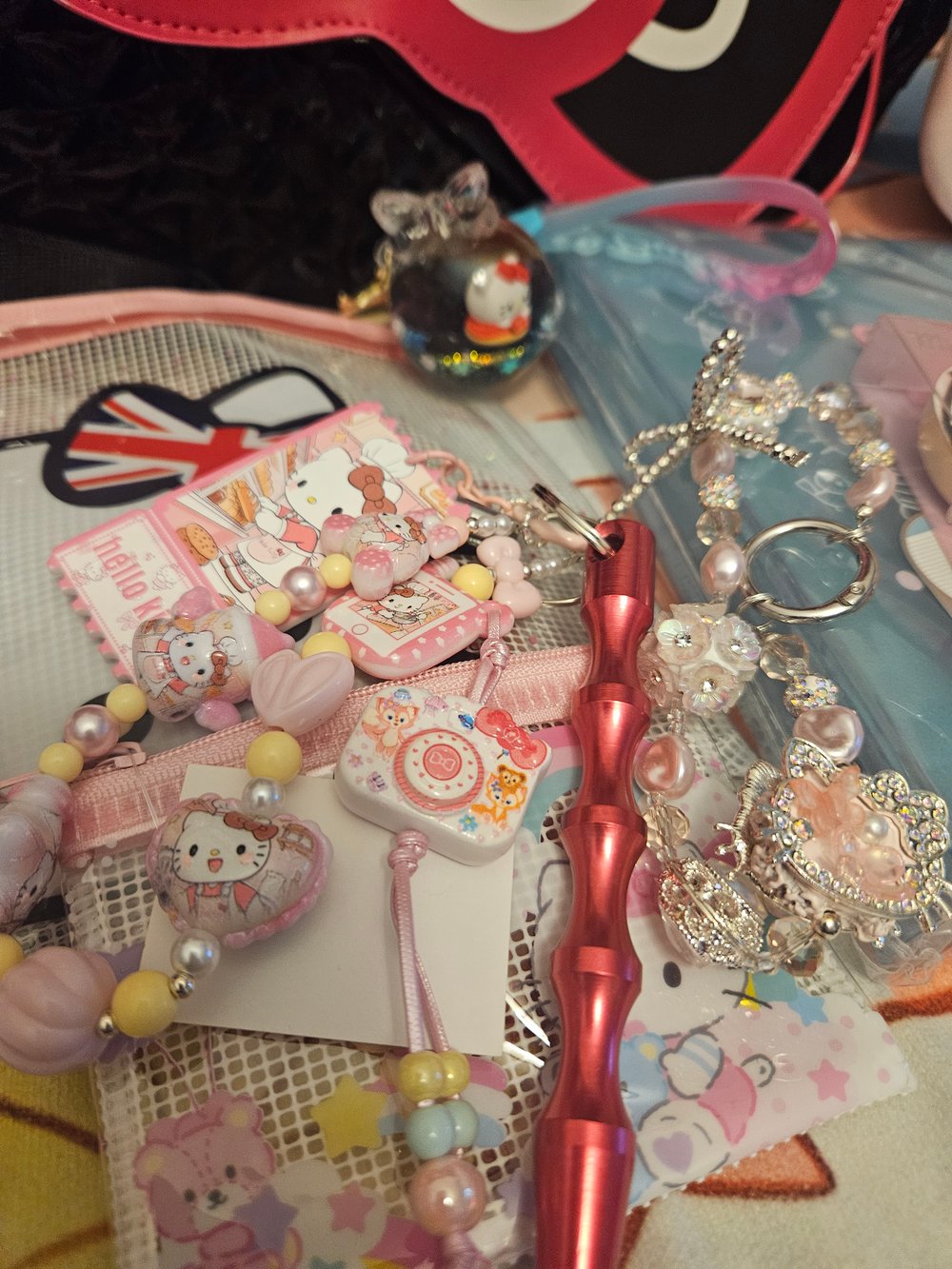 Image of Hello Kitty Black&Hot Pink Travel Bag Bundle 