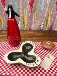 Image 1 of Large Rare Cinzano Black Ashtray, Vintage 1950's/60's