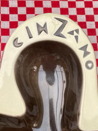 Image 5 of Large Rare Cinzano Black Ashtray, Vintage 1950's/60's