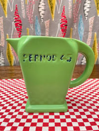 Image 2 of Vintage French Green Pernod 45 Advertising Jug, Rare 1940's Ceramic Barware