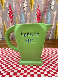 Image 3 of Vintage French Green Pernod 45 Advertising Jug, Rare 1940's Ceramic Barware