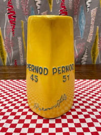 Image 2 of Vintage French Yellow Pernod 45/51 Advertising Jug, 1950's Ceramic Barware