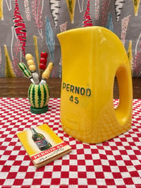 Image 1 of Vintage French Yellow Pernod 45/51 Advertising Jug, 1950's Ceramic Barware