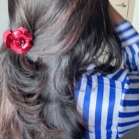 Image 4 of Red Rose Acetate Hair Claw