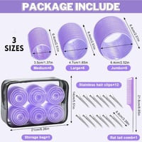 Image 4 of Thermal Volumising Blow Dry Hair Rollers 18 pcs set with clips