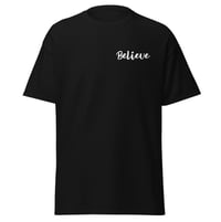 Image 2 of Believe Pocket Printed Tshirt Multiple Colours 